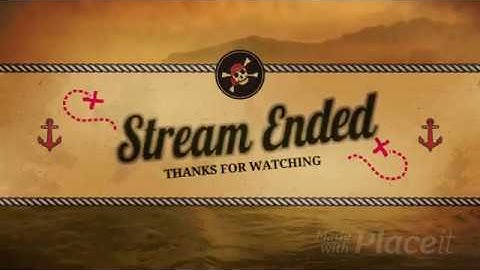 Loop Animation for a Stream Ending Twitch Video Banner Maker with a Pirate Theme