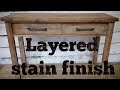 How to Layer stain and paint to create this modern rustic finish!!!!