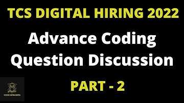 Part - 2 TCS Digital Hiring 2022 Batch | TCS digital coding Questions Discussion 2022 Batch