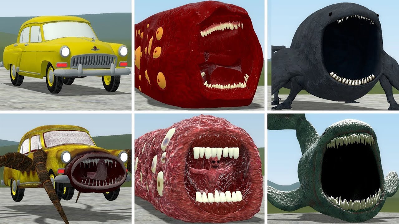 OLD AND NEW UPDATE: CAR EATER, TRAIN EATER, THE BLOOP VS ALL TREVOR HENDERSON BATTLE In GMOD!