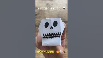 EASY BITING SKULL ORIGAMI HALLOWEEN STEP BY STEP | DIY PAPER SKULL ORIGAMI | HALLOWEEN THEME CRAFT