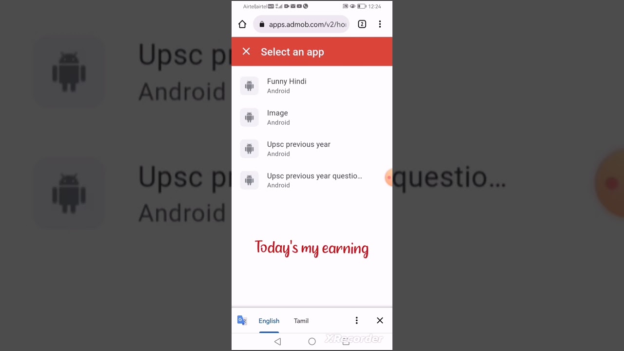 admob earn through self click / without publish 