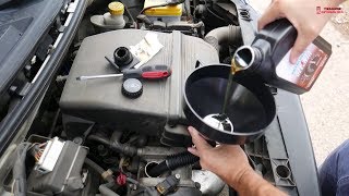 Controllo e rabbocco olio motore auto
