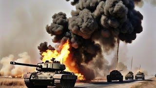 Horrifying Moment, RUSSIAN T90 TANK CONVOY ATTACKED BY UKRAINE