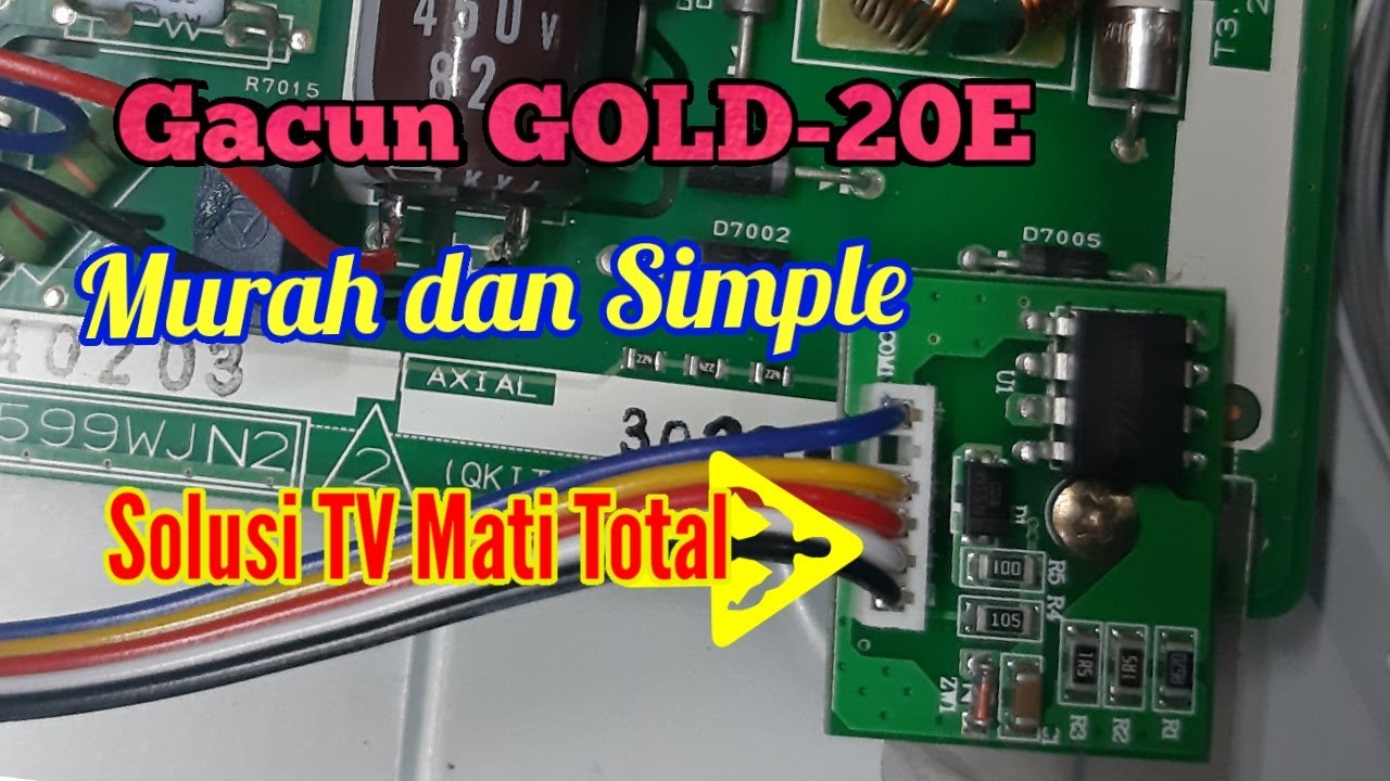  Cara  Pasang  Gacun Gold 20E pada TV  LED  Sharp LC24LE170i 