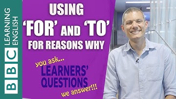 ❓How to give reasons using 