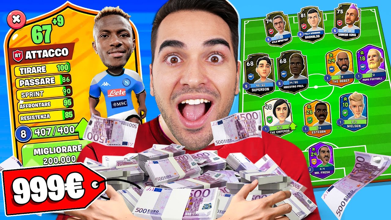 HO TUTTI I MIEI SOLDI SU QUESTA PARTITA MINI FOOTBALL YouTube