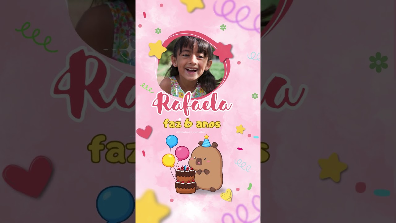 CONVITE ANIMADO CAPIVARA