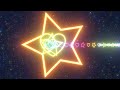 Fly In Endless Rainbow Neon Glowing Tunnel Of Heart And Star Shapes 4K 60fps Wallpaper Background