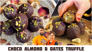 Choco Almond Dates Truffle | Diwali Special | Sugar-free & Dairy-free recipe