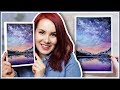 How to Paint a Galaxy Sky Scenery with Acrylic Paint