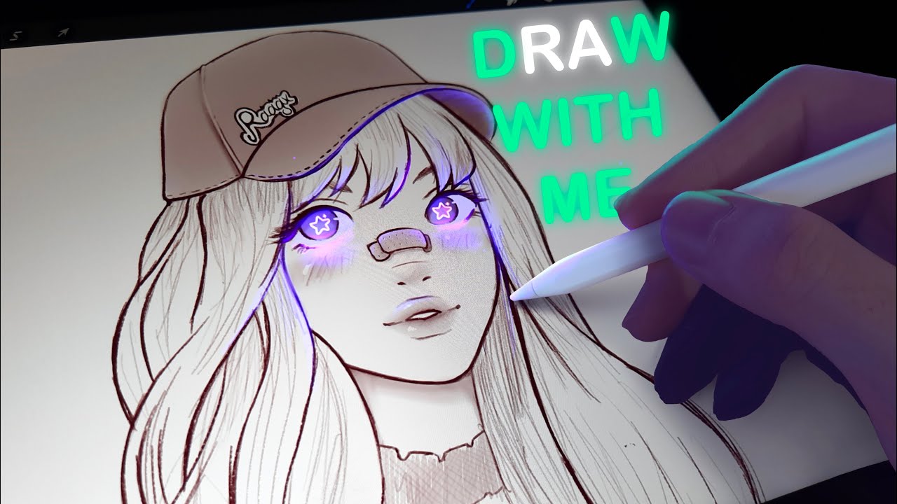ipad drawing asmr draw with me - YouTube