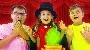 Diana Shows Roma How to do Magic! Making a Magic Cauldron furry friend!