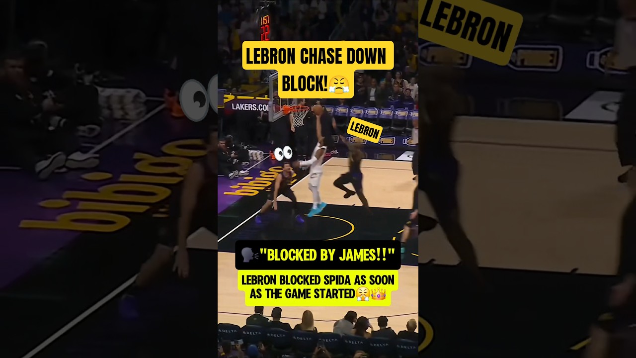 LeBron CHASE DOWN off the TIPOFF😳