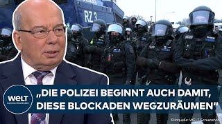 SHOWDOWN IN GIEßEN: Erste Zusammenstöße! "Polizei beginnt damit, Blockaden wegzuräumen"