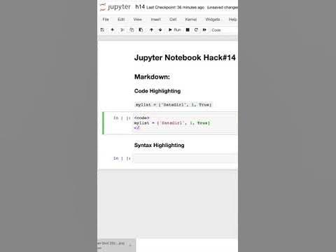 How to highlight code vs syntax in Jupyter Notebook | Hack#14 - YouTube