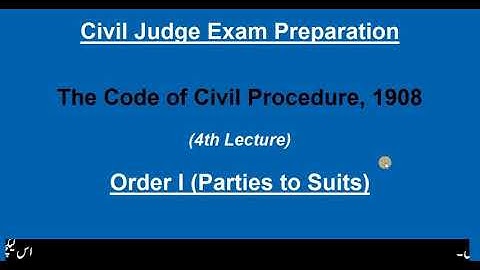 4th Lecture CPC Order I, Rule 08 Representative Suit