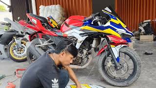 Cbr Facelift Modif Zx25R Warna Gundam
