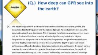 Depth of Ground Penetrating Radar Services