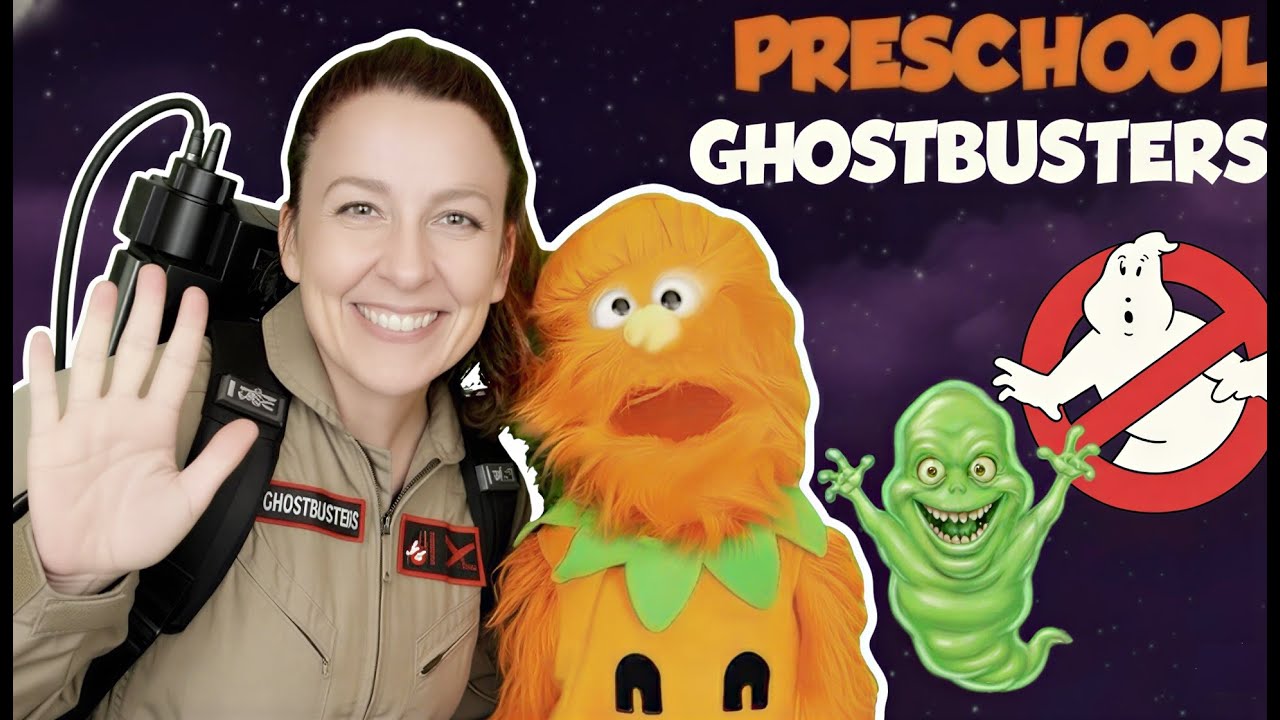 Ms Rachel sings Ghostbusters - Halloween Songs - Super simple songs for learning English