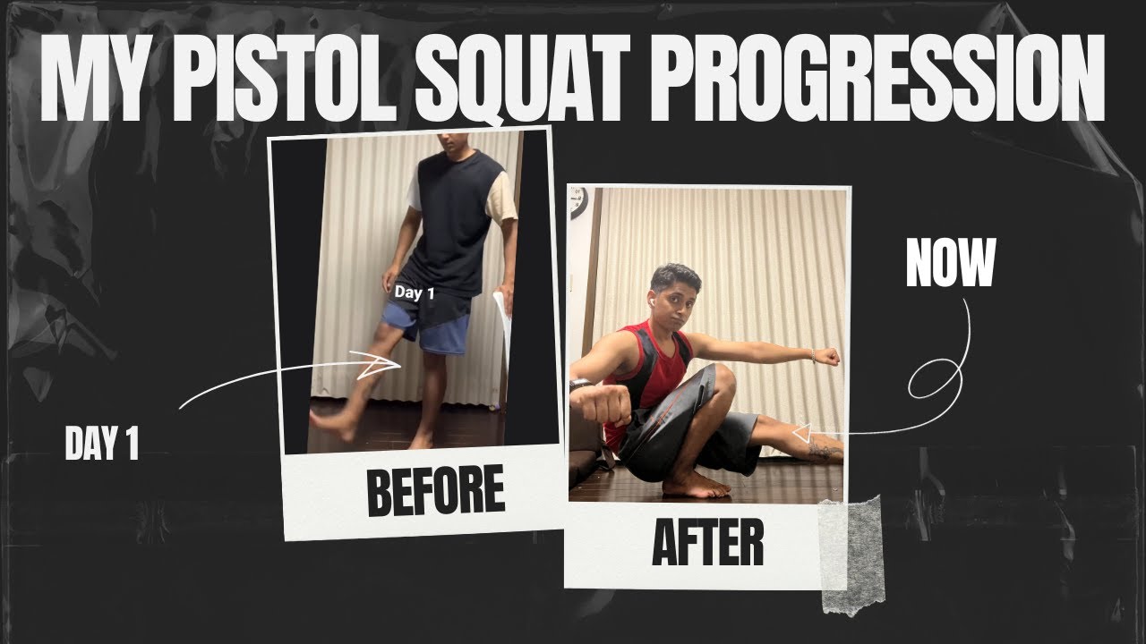 My Pistol Squat Progression !! Day 1 to Day 22 !! Shorts compilation # ...