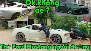 Siêu xe Ford Mustang được chúng mình di chuyển ra đường