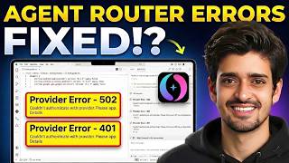 Fix Agent Router Errors In Vs Code Complete Setup Guide Working 100% Free Ai Coding