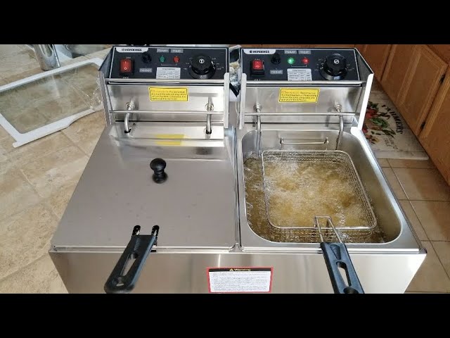 Commercial Double Electric Bench Top Deep Fryer 