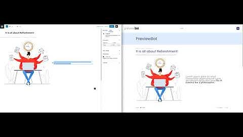 WordPress Gutenberg editor using PreviewBot - preview your changes instantly