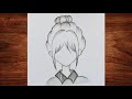 How To Draw A Girl Anime Drawing Step By Step Tutorial || Cute Anime Drawing / Girl Drawing