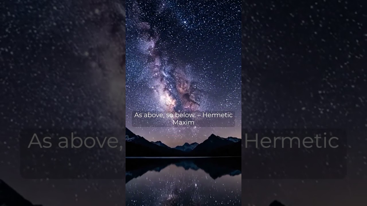 If the heavens mirror the earth, what reflection of yourself do you carry within?