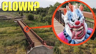 Drone catches Boss Clown at this Clown infested Bridge (He was waiting for people to try to cross)
