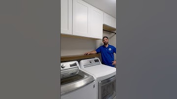 Floating shelves can go anywhere. #floatingshelves #laundryroommakeover #storage #diy