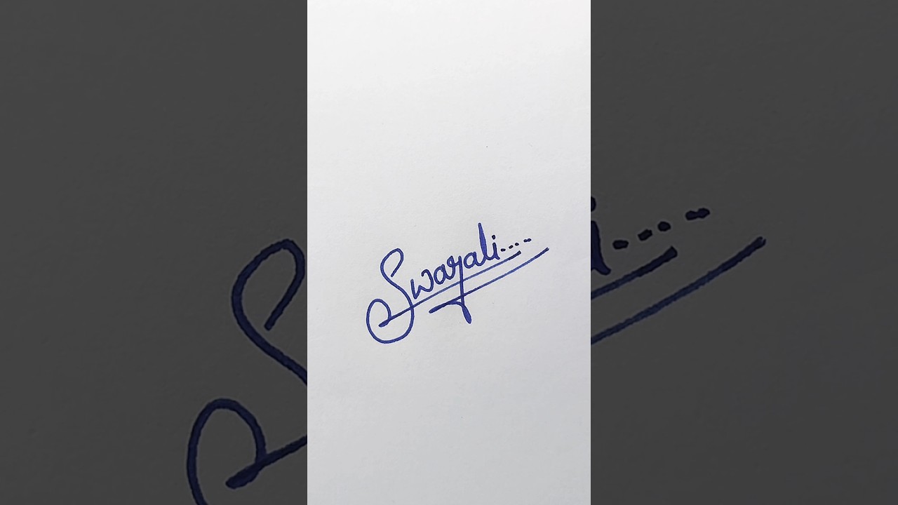 Swarali💝 name signature|