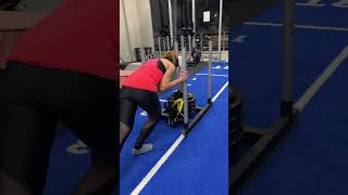 Back to training #sledpush #80kg #achievefitness #everyonegetsfit
