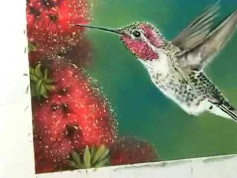 Painting a Day Demonstration - Anna's Hummingbird by Roberta "Roby" Baer PSA