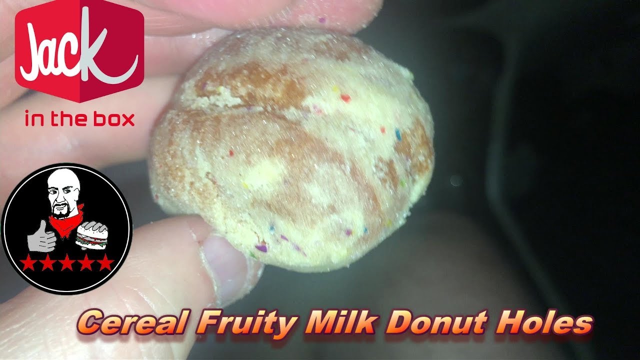 Jack in the Box NEW Fruity Cereal Milk Donut Holes REVIEW YouTube
