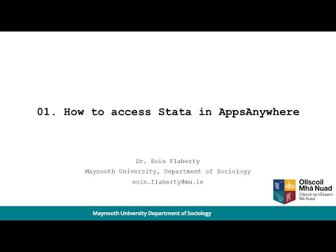 How to access Stata in AppsAnywhere