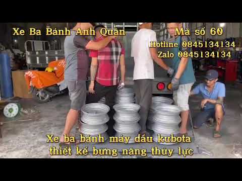 Video Xe ba bánh máy dầu kubota - thiết kế bửng nâng thuỷ... - youtube