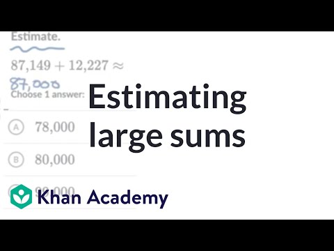 Estimating large sums | 4th grade math (TX TEKS) | Khan Academy