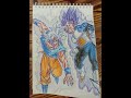 Drawing goku ui vs vegeta ultra ego