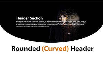 How to make Curved Header | Rounded Header | UI Design | HTML CSS