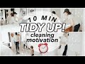 10 MIN TIDY! ⏰ *ULTIMATE CLEANING MOTIVATION! || BEDROOM + BATHROOM