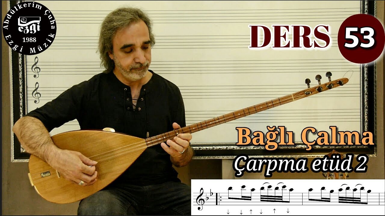 DERS 53 Re kararlı Kürdi ve Hicaz dizisinde bağlı çalma alıştırmaları  2