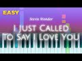 Stevie Wonder - I Just Called To Say I Love You - EASY Piano TUTORIAL by Piano Fun Play