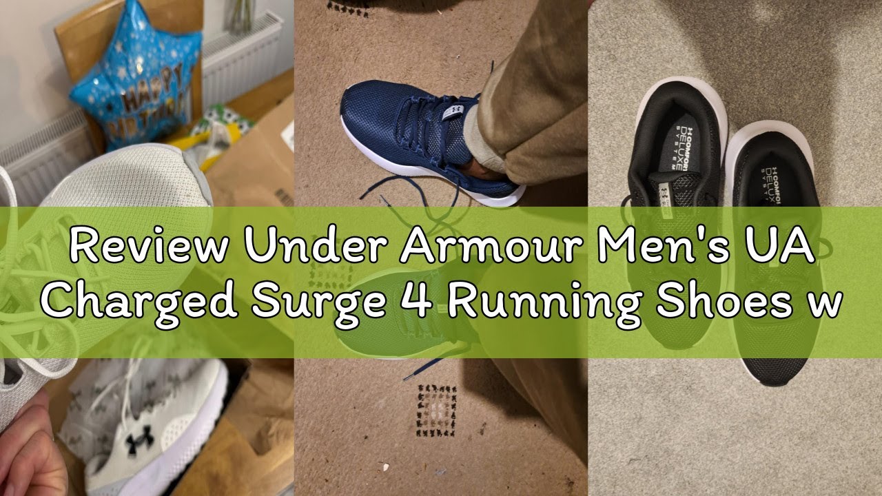 Review Under Armour Men's UA Charged Surge 4 Running Shoes with Breathable Mesh, Cushioned Men's Tra