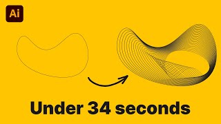 Blend tool tutorial in Adobe Illustrator in under 34 seconds