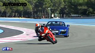 Défi : Audi R8 Spyder V10 vs Ducati 1199 Panigale S Défi : Audi R8 Spyder V10 vs Ducati 1199 Panigale S