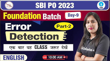 SBI PO 2023 | Top 50 Error Detection | SBI PO English Preparation | Mahendras