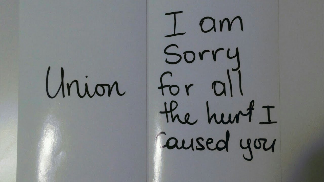 Messages From The Masculines - Union & I Am Sorry!!